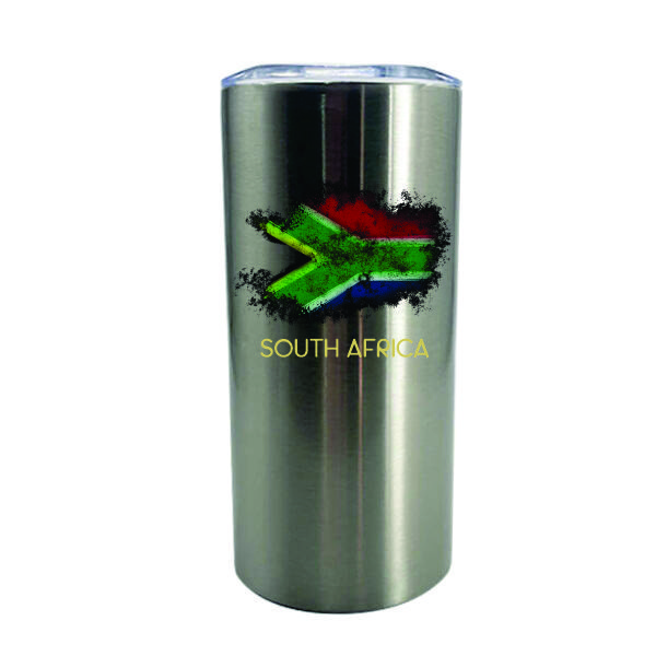 Double wall 15oz stainless steel silver skinny tumbler - Image 3