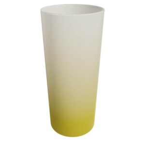 10oz Frosted glass yellow