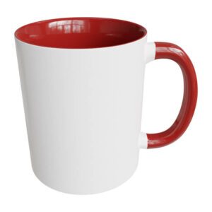 Red white sublimation mugs