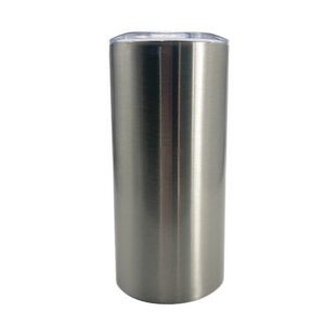 Double wall 15oz stainless steel silver skinny tumbler