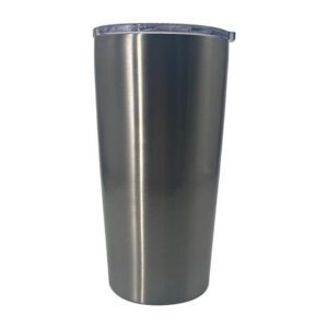 Double Wall Silver Stainless Steel Rum Tumbler