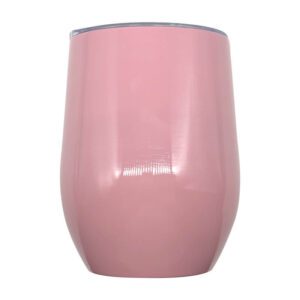 Sublimation Pink 12oz Wine Glass Stainless Steel