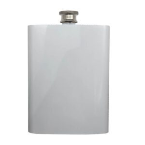 Sublimation White Hip Flask