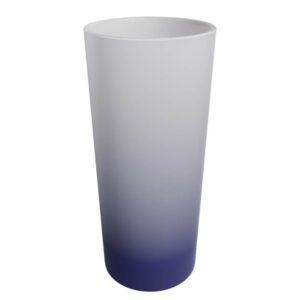 10oz Frosted glass blue