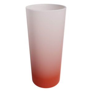 10oz Frosted glass red
