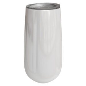 Double wall stainless steel 6oz champagne flute ? white