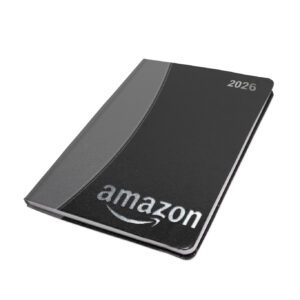 A4 Scripta Crescent Two-Tone Diary (Padded Cover) - Black - A4 - AS SUPPLIED
