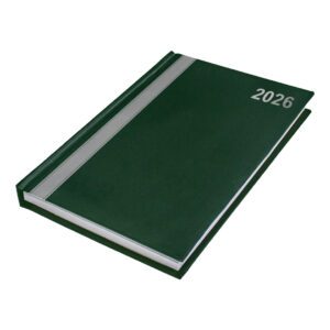A4 Linea Stripe Two-Tone Diary (Padded Cover) – Emerald Green – A4 – AS SUPPLIED