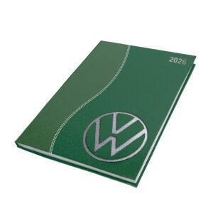 A4 Notello Two-Tone S-Wave Diary (Padded Cover) – Emerald Green – A4 – AS SUPPLIED